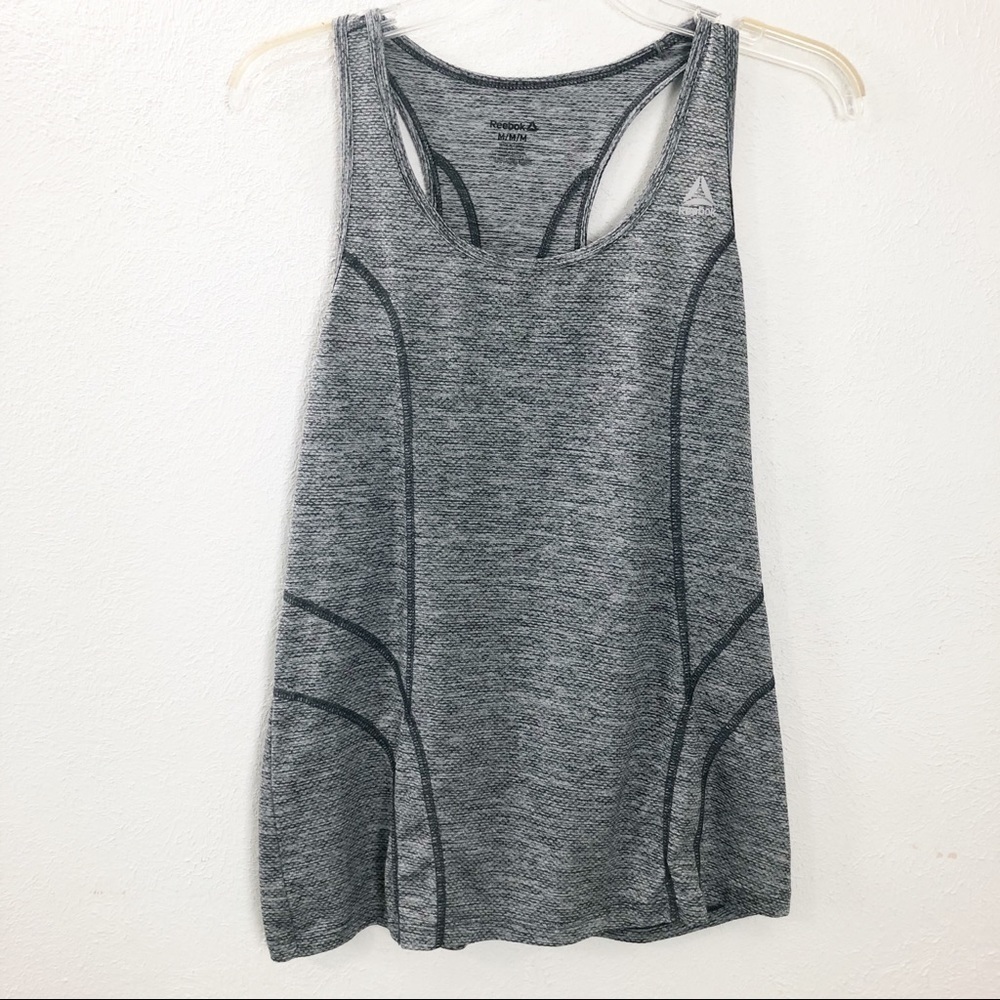 Reebok Gray Racerback Tank Top Size M